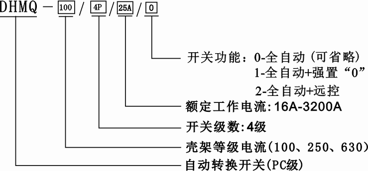 雙電源型號(hào)說(shuō)明